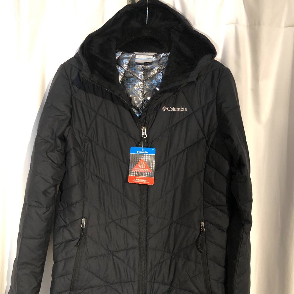 Columbia Black Hooded Quilted Puffer Coat